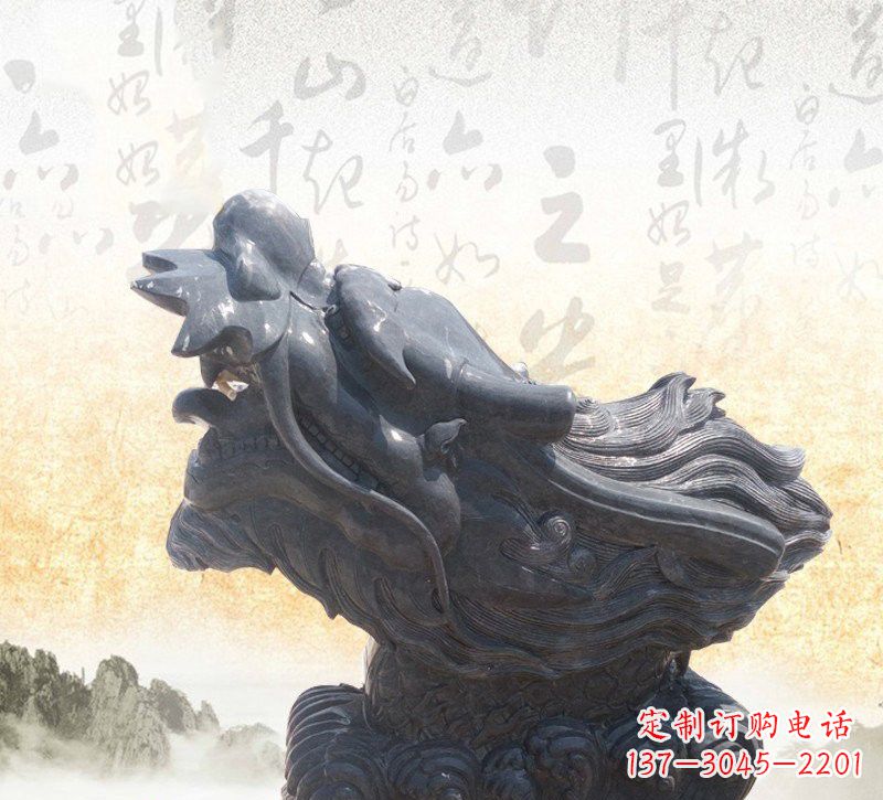 重庆新潮大理石龙头雕塑