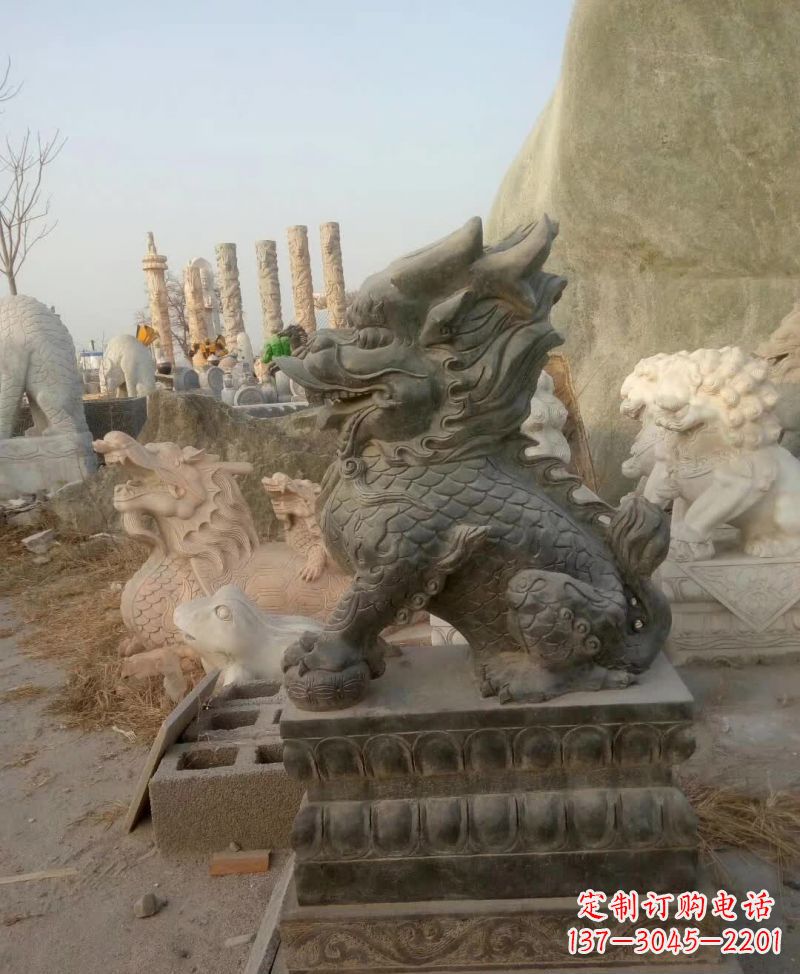 重庆新中式麒麟雕塑,精美细腻,艺术品级别