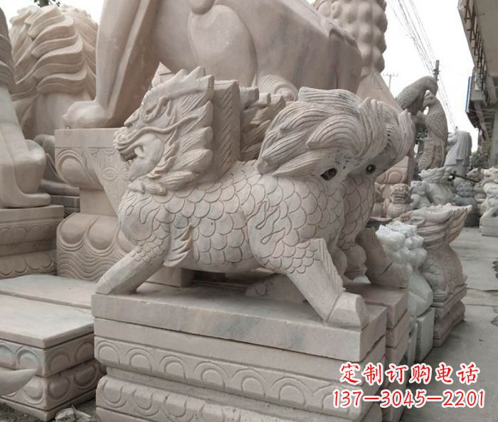重庆大理石麒麟古代神兽石雕