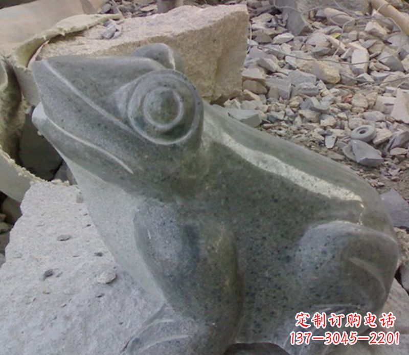 重庆大理石青蛙石雕-质感细腻引人注目