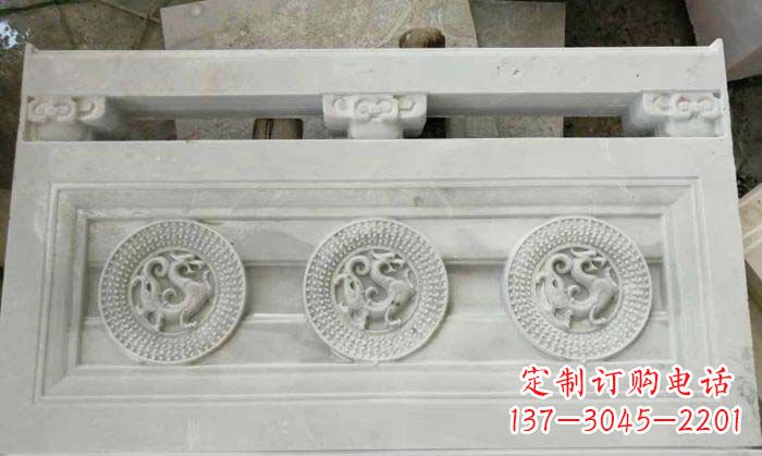 重庆精美青龙石浮雕栏板雕塑
