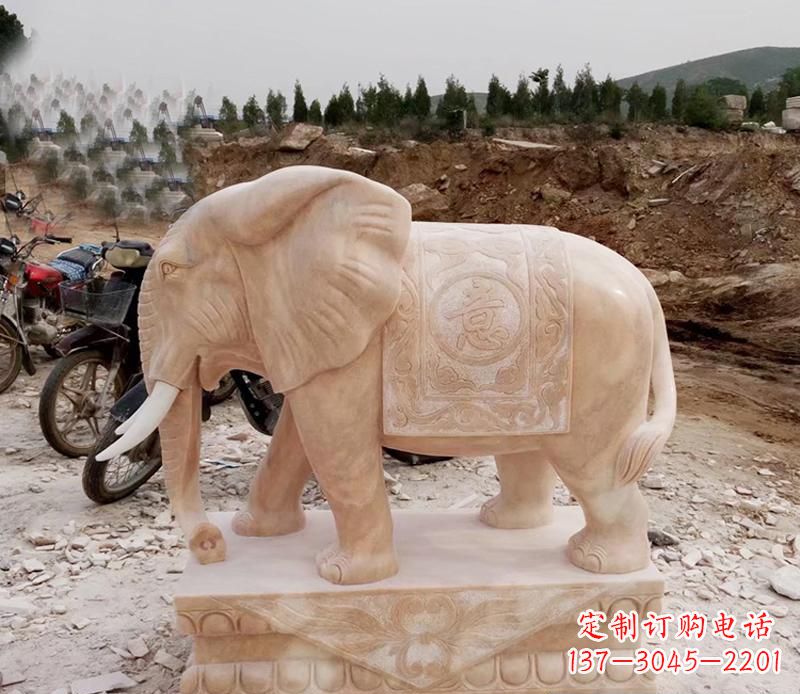重庆优雅大象大理石雕塑