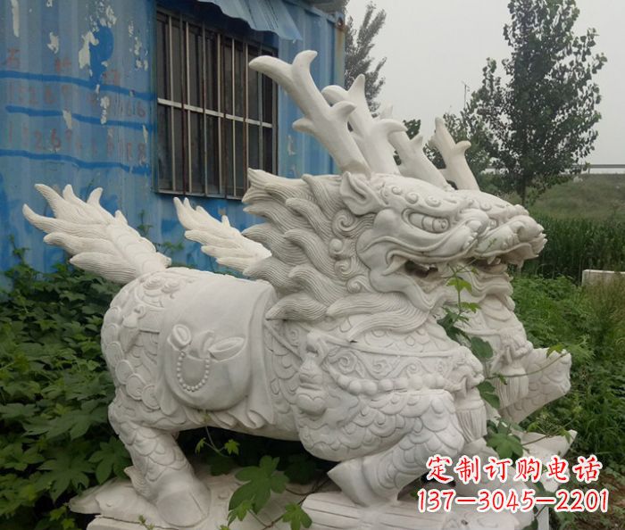 重庆精美的大理石麒麟雕塑