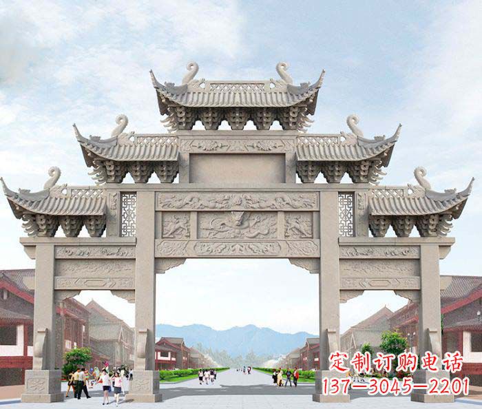 重庆大理石牌坊石雕艺术品