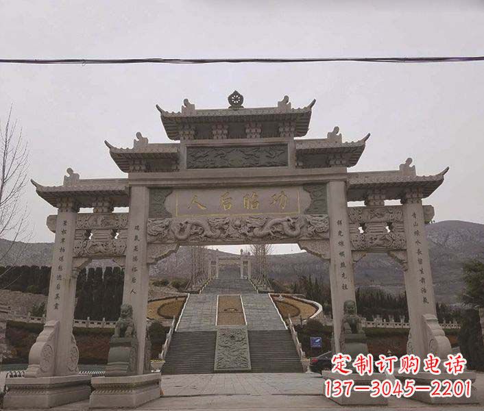 重庆大理石牌坊石雕,精美别致,艺术魅力无限