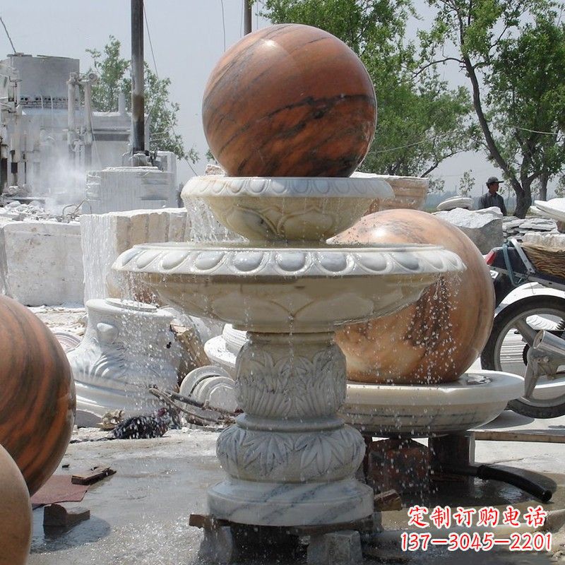重庆大理石石雕风水球精美绝伦的雕塑艺术