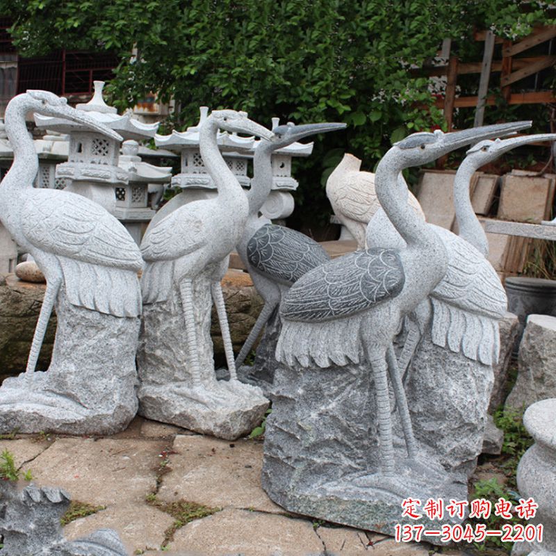 重庆精美大理石仙鹤雕塑