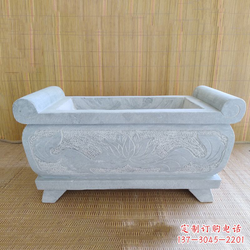 重庆精美大理石石雕香炉雕塑