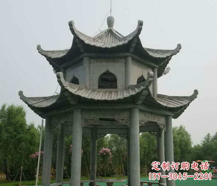 重庆精美大理石凉亭石雕