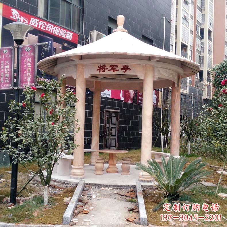 重庆精美大理石凉亭雕塑