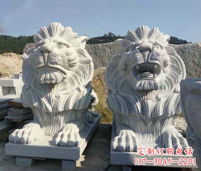 重庆大理石西洋欧式石狮子雕塑