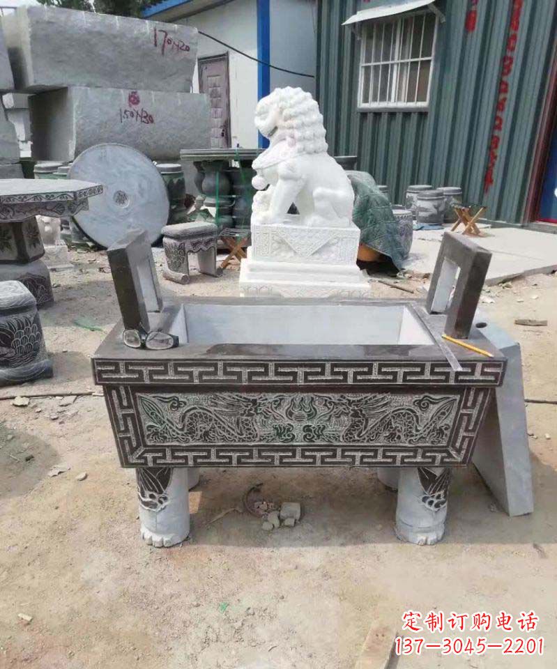 重庆精美大理石香炉雕塑