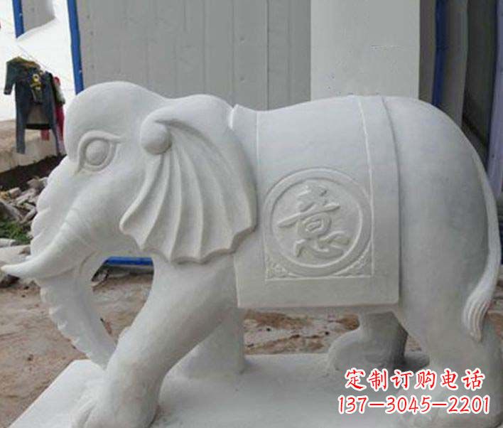 重庆传承财富祝福,大理石招财大象雕塑