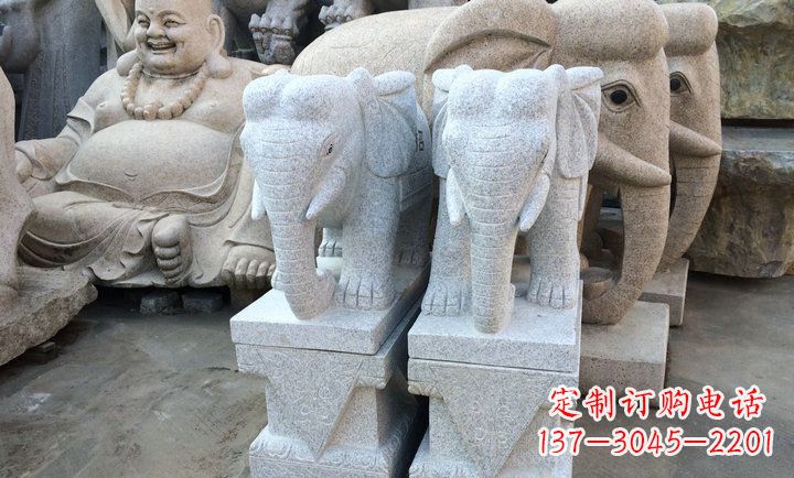 重庆大理石大象雕塑 招财进宝