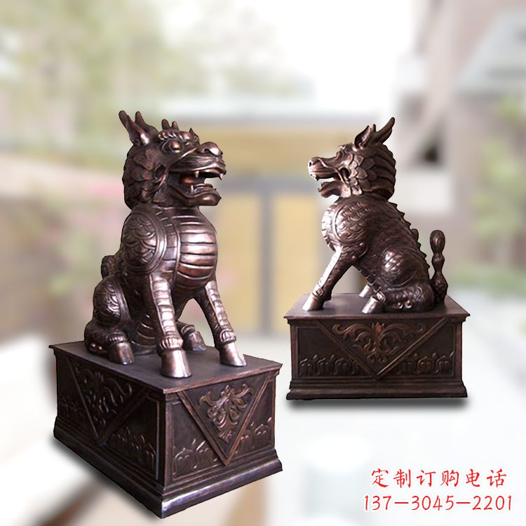 重庆麒麟铜雕 加持门庭安宁