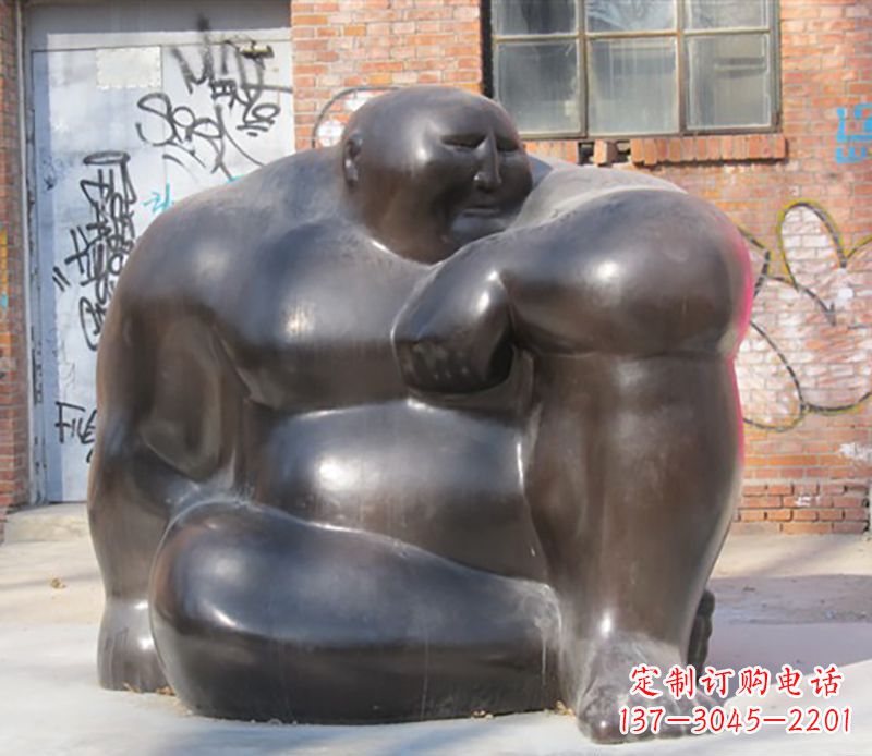 重庆铜雕大胖子男人雕塑