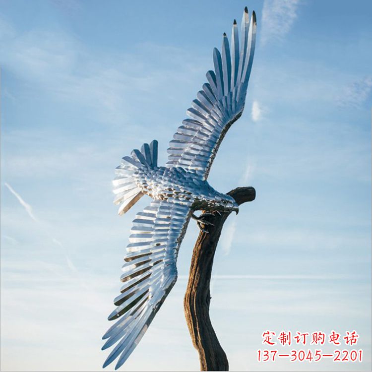 重庆大鹏展翅老鹰不锈钢雕塑
