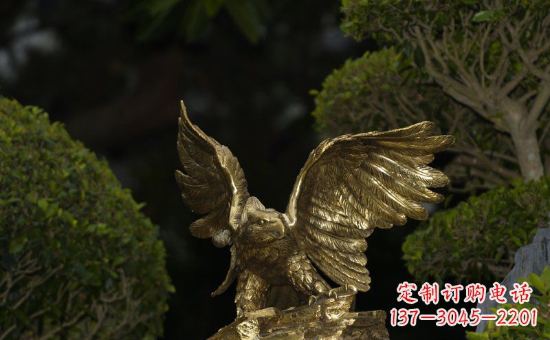 重庆精美大鹏展翅老鹰铜雕