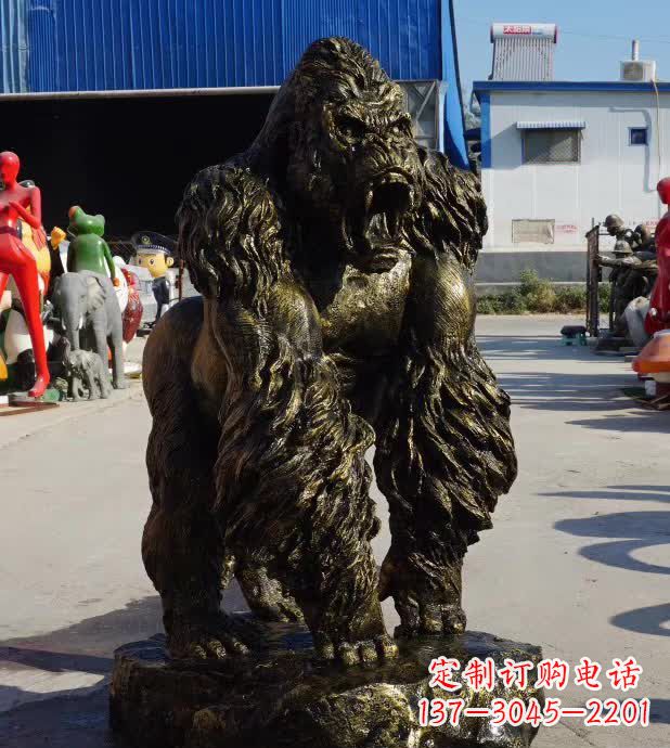 重庆中领雕塑精美的猩猩铜雕