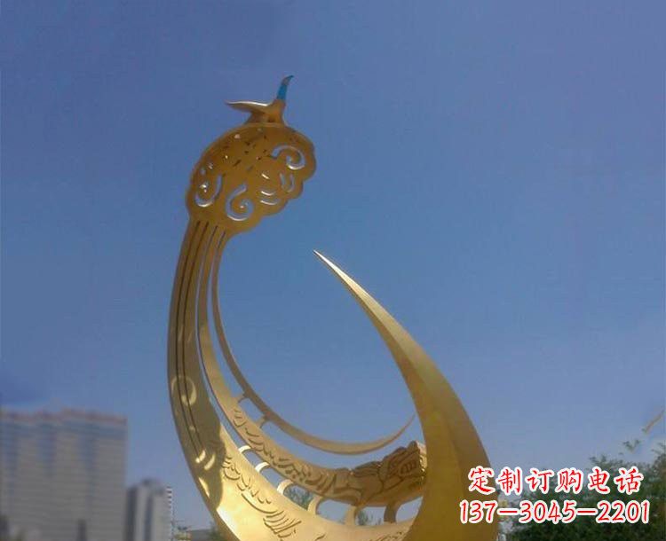 重庆不锈钢创意凤凰雕塑