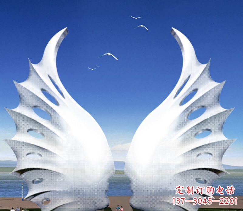 重庆大型翅膀雕塑不锈钢