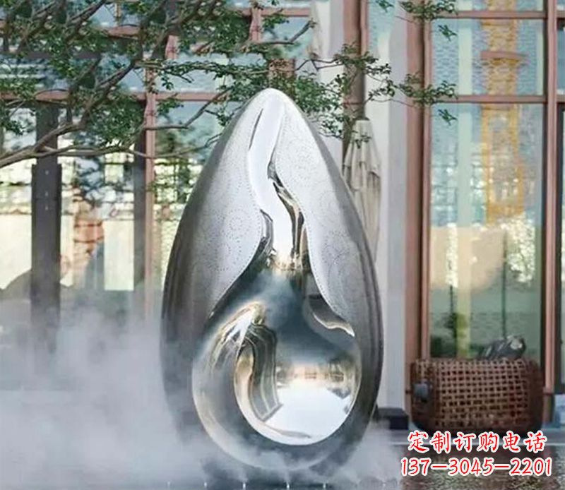重庆大型创意水滴公园景观雕塑