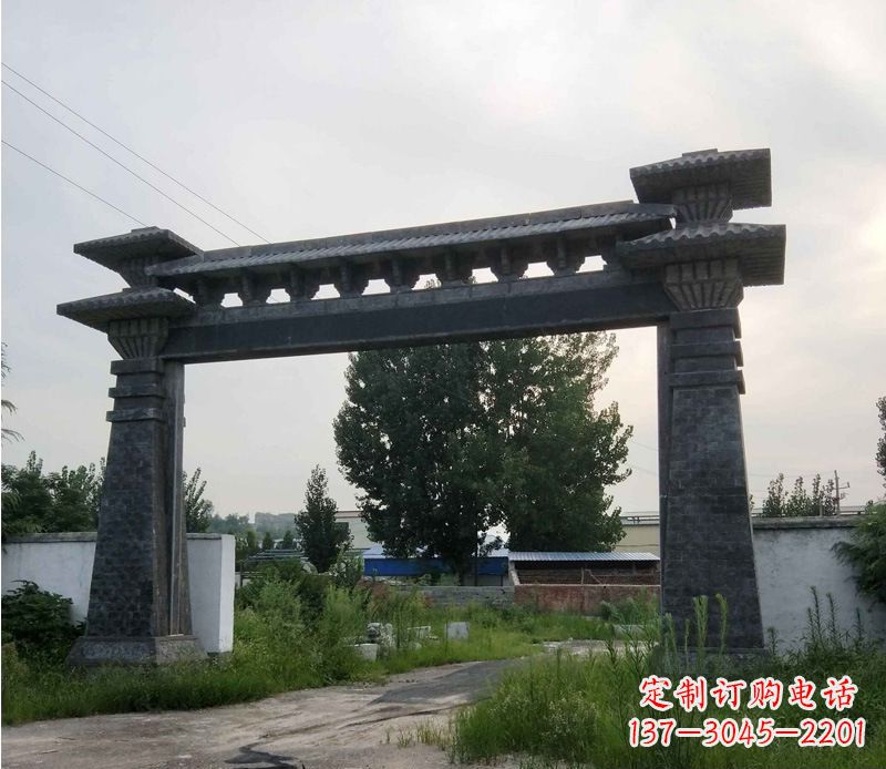 重庆大型单门仿古牌坊石雕