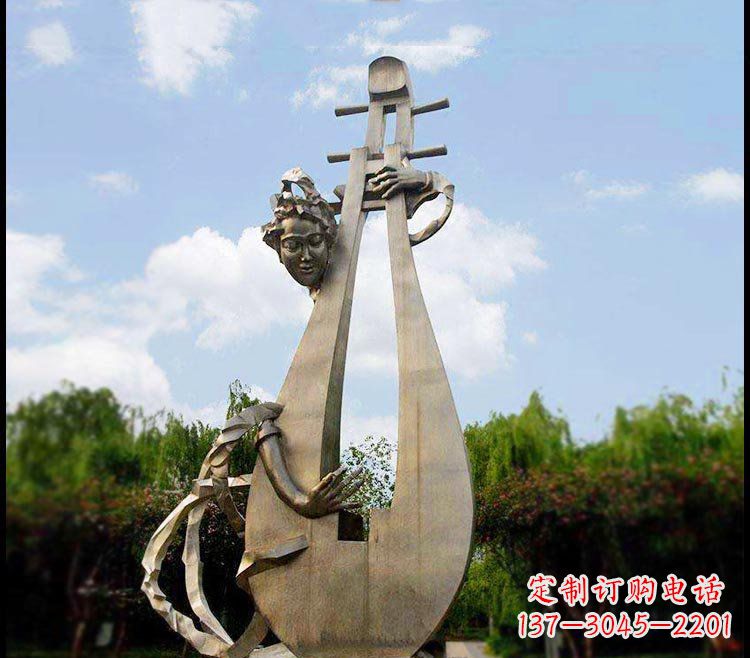 重庆精美铜雕琵琶雕塑