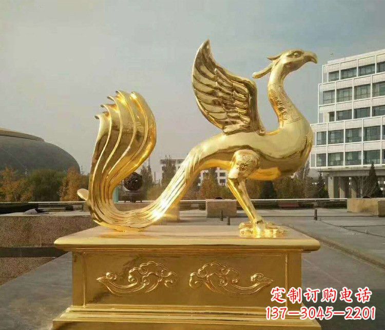重庆大型凤凰动物铜雕塑