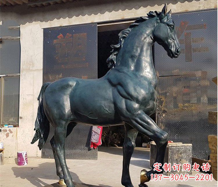 重庆大型公园铸铜马雕塑 (2)