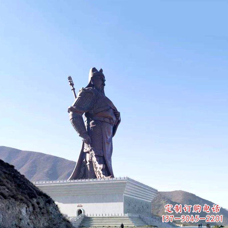 重庆大型关公铸铜雕塑-景区景点大型历史名人三国名将关羽雕像