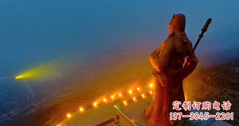 重庆精美关公雕塑 林景观玻璃钢雕塑