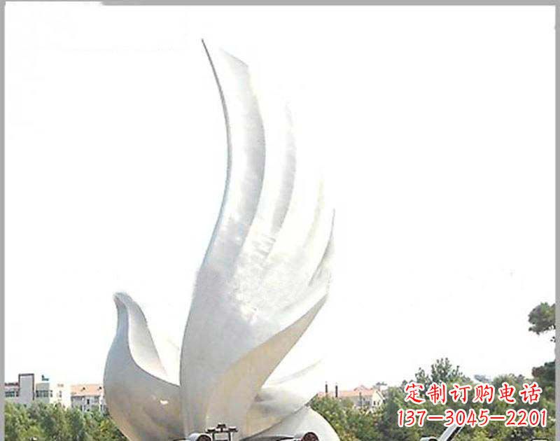 重庆大型广场不锈钢和平鸽雕塑