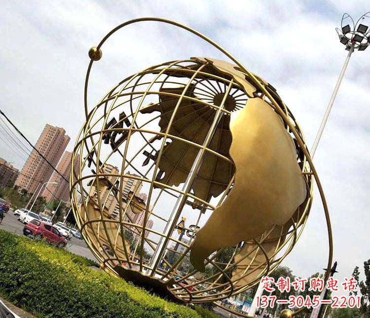 重庆地球仪不锈钢雕塑拓宽视野,致敬世界