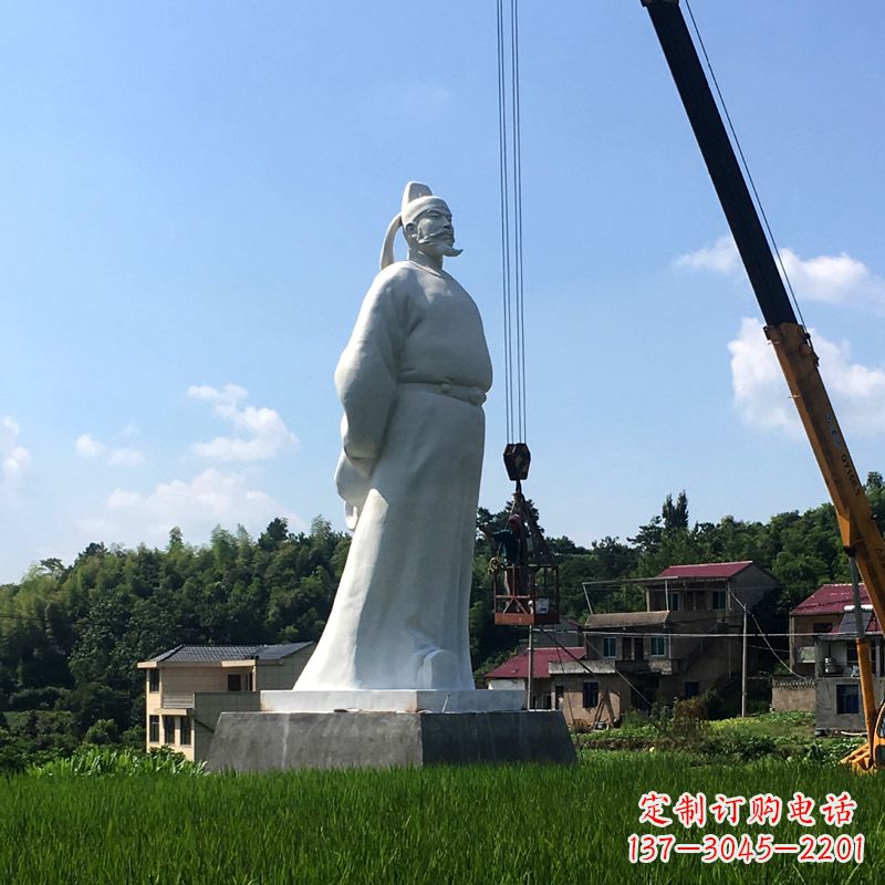 重庆大型汉白玉诗仙李白石雕像-景区公园历史文化名人雕塑