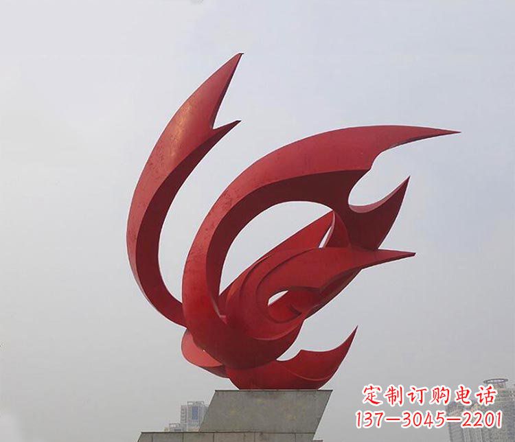 重庆大型不锈钢凤凰雕塑