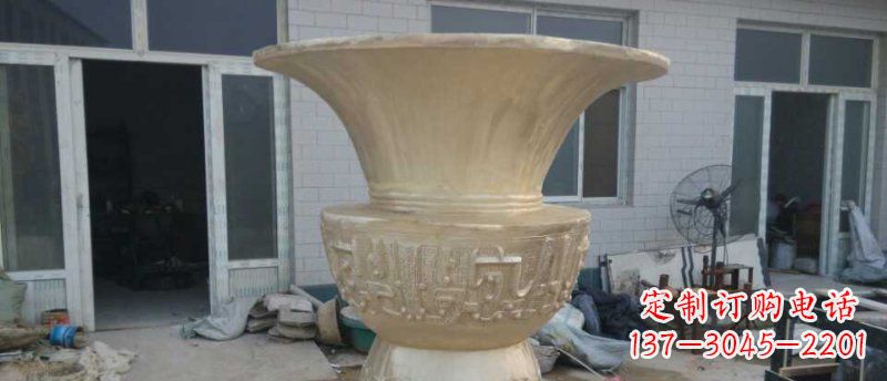 重庆高品质大型花盆铜雕