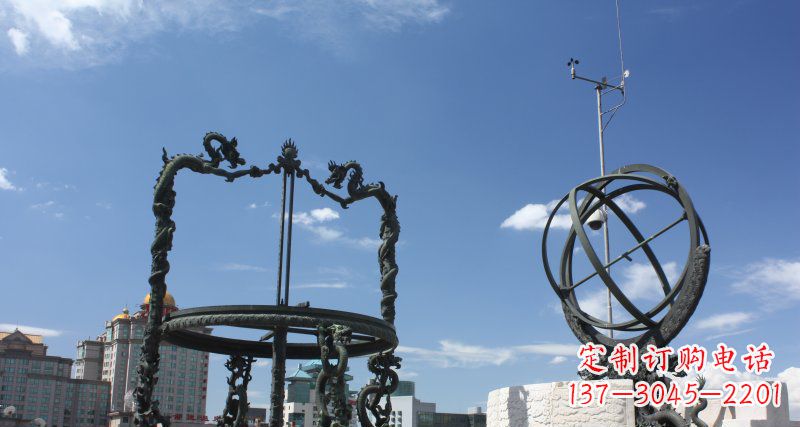 重庆中领雕塑浑天仪雕塑 铜雕景观构筑
