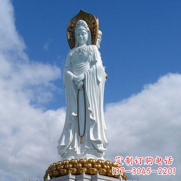 重庆大型景区景点三面观音石雕佛像
