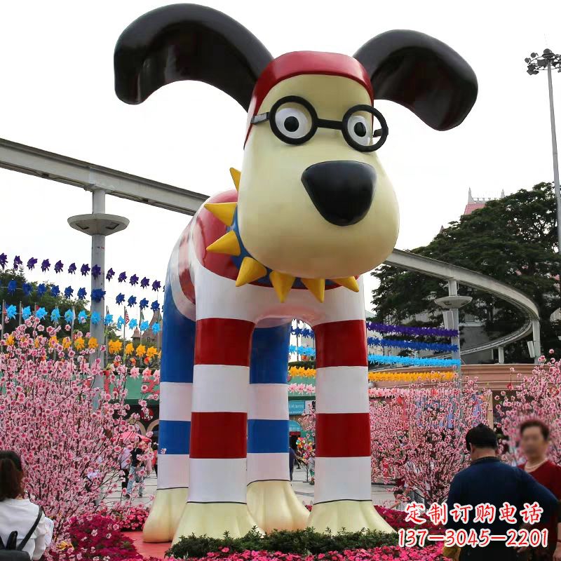 重庆大型卡通狗雕塑-商场广场动物景观美陈