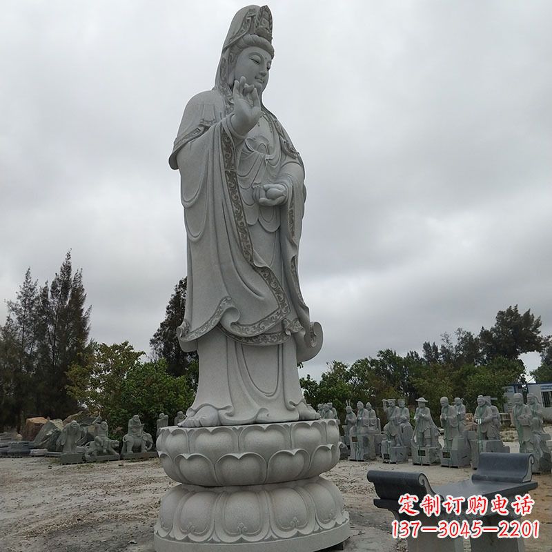 重庆高端青石观音雕塑