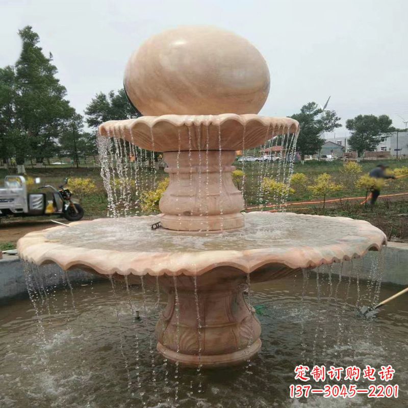 重庆精美石材风水球雕塑