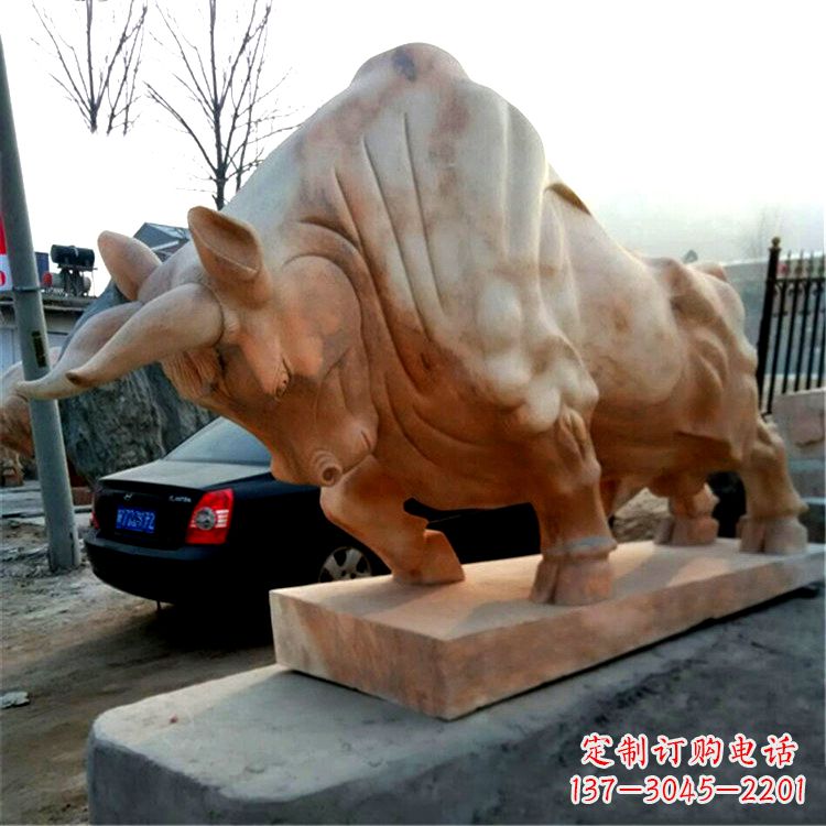 重庆大型石雕开荒牛劲牛动物雕塑