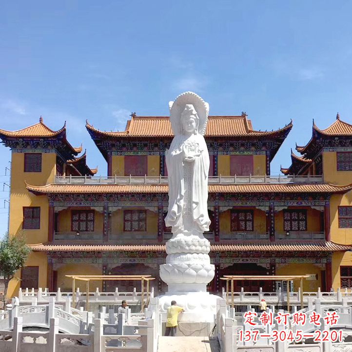 重庆大型寺庙汉白玉观音石雕塑