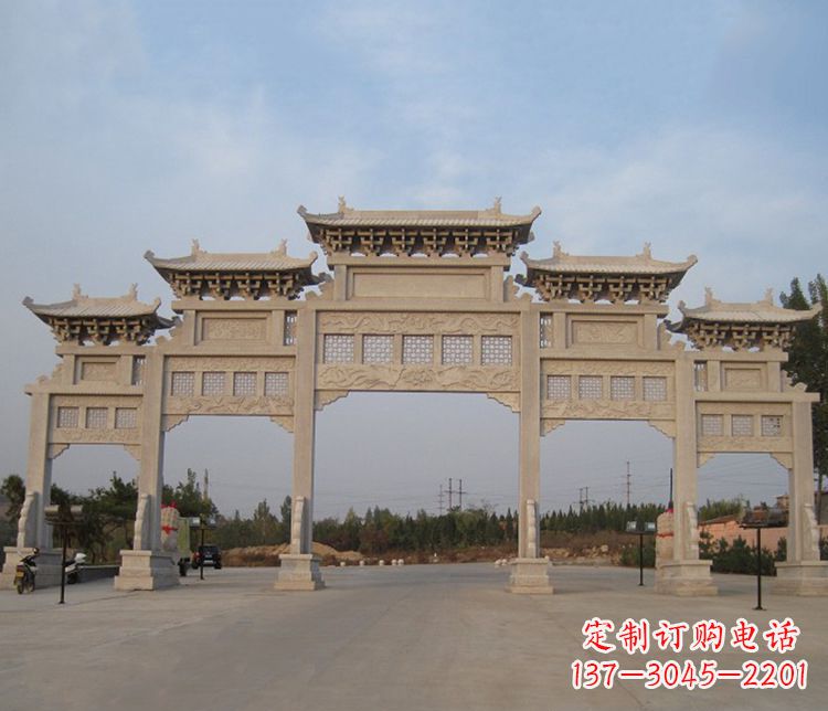 重庆大型五门牌坊石雕