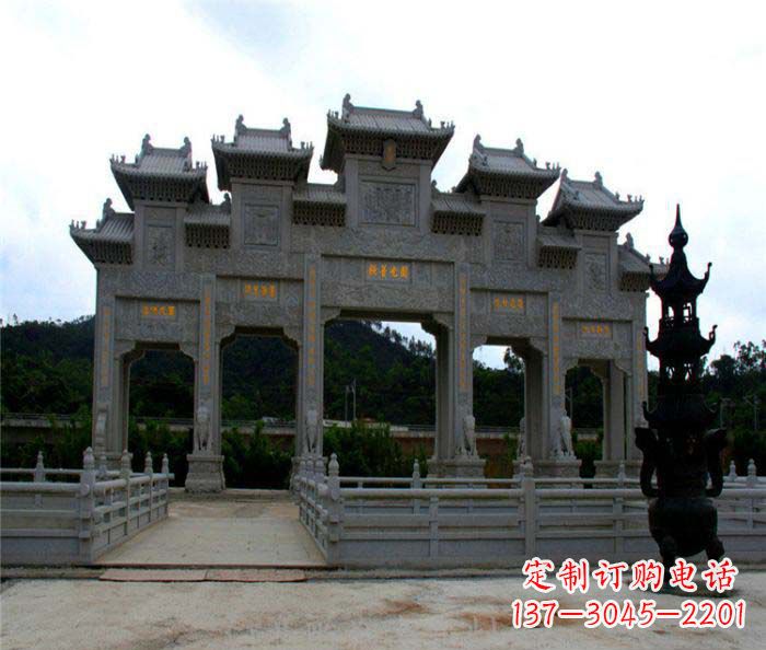 重庆精美石雕牌坊雕塑
