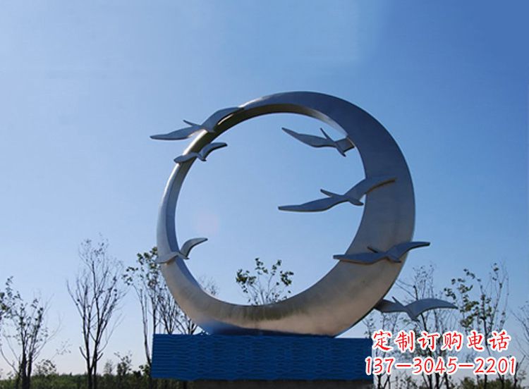 重庆大雁不锈钢景观雕塑
