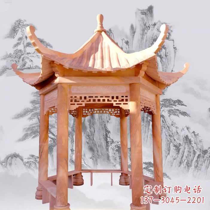 重庆优雅大理石雕刻凉亭