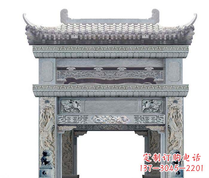 重庆精美石雕牌坊雕塑