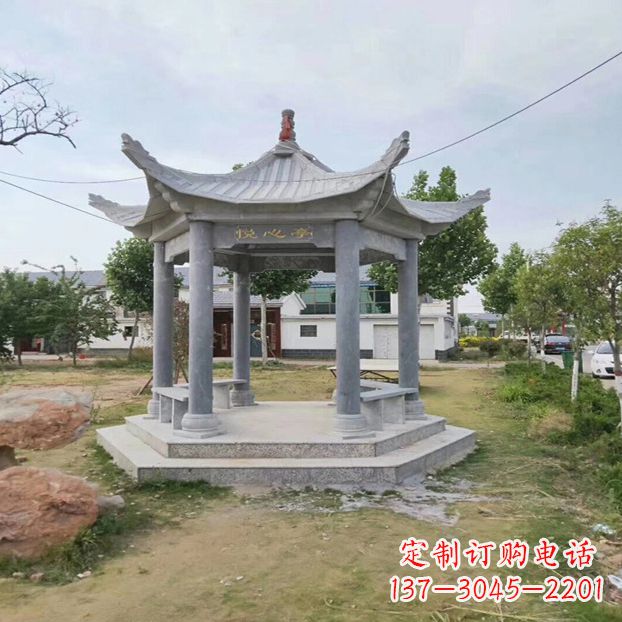 重庆中领雕塑 | 六角石凉亭公园雕塑